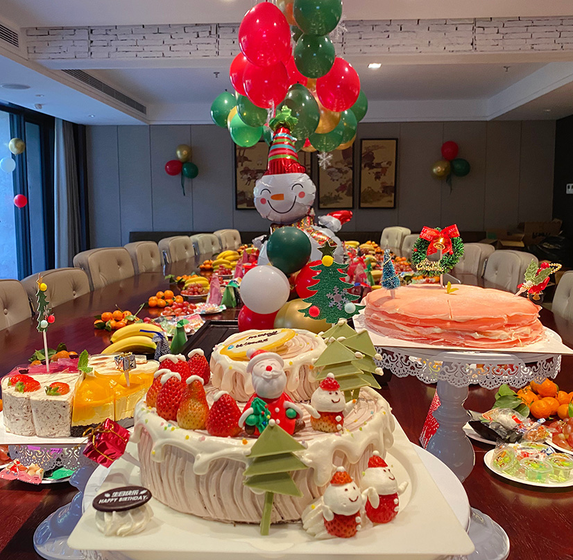 YANG设计集团圣诞节生日趴_精心布置的会场 YANG设计集团圣诞节生日趴_精心布置的会场