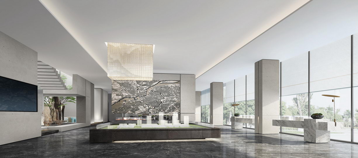 YANG高端地产售楼营销中心设计作品_广州华侨城云邸项目展示中心沙盘区 YANG高端地产售楼营销中心设计作品_广州华侨城云邸项目展示中心沙盘区