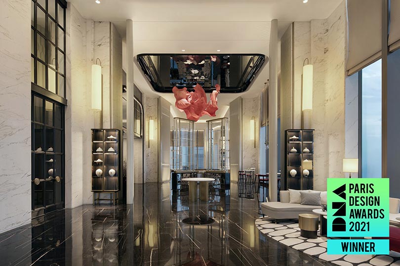 YANG酒店设计作品成都瑯珀凯悦臻选酒店，荣获DNA Paris Design Awards金奖
