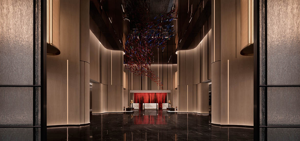 杨邦胜公司五星级商务酒店设计作品_上海大华长风华邑酒店_接待大堂 杨邦胜公司五星级商务酒店设计作品_上海大华长风华邑酒店_接待大堂