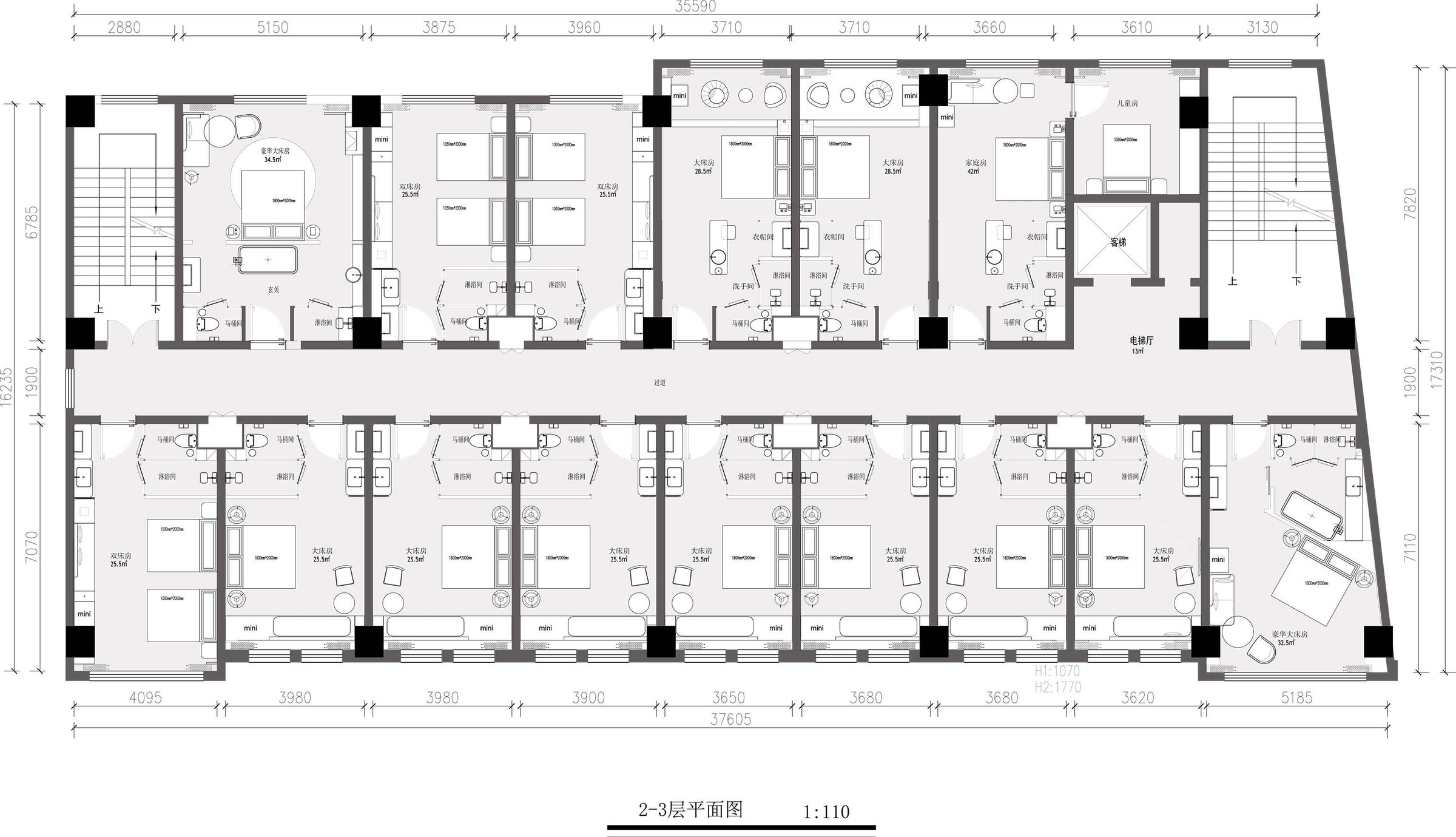 特克斯酒店 · 客房空间 效果图 01